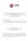 Research paper thumbnail of Characterization of heat sources due to deformation in unfilled natural rubber