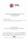 Research paper thumbnail of Strain-induced crystallization in rubber: A new measurement technique