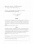 Research paper thumbnail of Adolescent's motivation and their perceptions of learning contexts of foreign language