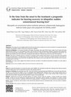 Research paper thumbnail of Is the time from the onset to the treatment a prognostic indicator for hearing recovery in idiopathic sudden sensorineural hearing loss?