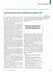 Research paper thumbnail of Tears from the land of snow: health and human rights in Tibet