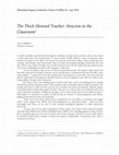 Research paper thumbnail of The Thick-Skinned Teacher: Stoicism in the Classroom