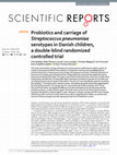 Research paper thumbnail of Probiotics and carriage of Streptococcus pneumoniae serotypes in Danish children, a double-blind randomized controlled trial