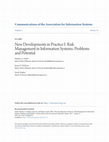 Research paper thumbnail of New Developments in Practice I: Risk Management in Information Systems: Problems and Potential