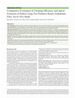 Research paper thumbnail of Comparative Evaluation of Cleaning Efficiency and Apical Extrusion of Debris Using Two Pediatric Rotary Endodontic Files: An In Vitro Study