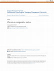 Research paper thumbnail of On Sen on comparative justice