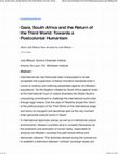 Research paper thumbnail of Gaza, South Africa and the Return of the Third World: Towards a Postcolonial Humanism