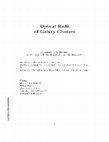 Research paper thumbnail of Optical radii of galaxy clusters