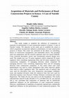 Research paper thumbnail of Acquisition of Materials and Performance of Road Construction Projects in Kenya: A Case of Nairobi County