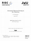 Research paper thumbnail of Automated Theorem Proving in the Classroom