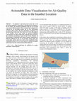 Research paper thumbnail of Actionable Data Visualization for Air Quality Data in the Istanbul Location