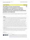 Research paper thumbnail of The efficacy of non-invasive brain stimulation in the treatment of children and adolescents with Anorexia Nervosa: study protocol of a randomized, double blind, placebo-controlled trial