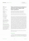 Research paper thumbnail of Sleep and behavioral problems in preschool-age children with Down syndrome