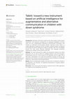 Research paper thumbnail of Talkitt: toward a new instrument based on artificial intelligence for augmentative and alternative communication in children with down syndrome