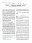 Research paper thumbnail of Artificial Neural Networks for Classification Tasks: A Systematic Literature Review