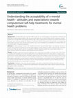 Research paper thumbnail of Understanding the acceptability of e-mental health - attitudes and expectations towards computerised self-help treatments for mental health problems