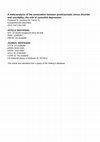 Research paper thumbnail of A meta-analysis of the association between posttraumatic stress disorder and suicidality: the role of comorbid depression