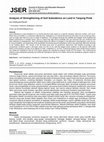 Research paper thumbnail of Analysis of Strengthening of Soil Subsidence on Land in Tanjung Priok