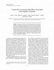 Research paper thumbnail of Central Nervous System Side Effects Associated with Zolpidem Treatment