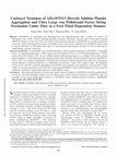 Research paper thumbnail of Carboxyl Terminus of ADAMTS13 Directly Inhibits Platelet Aggregation and Ultra Large von Willebrand Factor String Formation Under Flow in a Free-Thiol–Dependent Manner