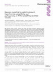 Research paper thumbnail of Bayesian modeling to predict malignant hyperthermia susceptibility and pathogenicity of RYR1, CACNA1S and STAC3 variants