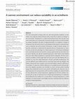 Research paper thumbnail of A warmer environment can reduce sociability in an ectotherm