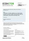 Research paper thumbnail of Production of methyl caffeate as an intermediate product to produce caffeic acid phenethyl ester by esterification using cation-exchange resin