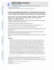 Research paper thumbnail of Autism with intellectual disability is associated with increased levels of maternal cytokines and chemokines during gestation