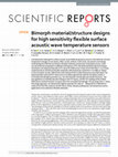 Research paper thumbnail of Bimorph material/structure designs for high sensitivity flexible surface acoustic wave temperature sensors