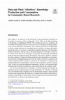 Research paper thumbnail of Data and Their 'Afterlives': Knowledge Production and Consumption in Community-Based Research