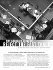 Research paper thumbnail of Why Graduate Students Reject the Fast Track