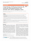 Research paper thumbnail of A dual therapy of off-pump temporary left ventricular extracorporeal device and amniotic stem cell for cardiogenic shock