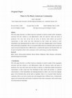 Research paper thumbnail of There Is No Black American Community