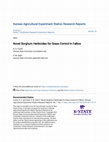 Research paper thumbnail of Novel Sorghum Herbicides for Grass Control in Fallow