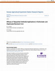 Research paper thumbnail of Efficacy of Sequential Herbicide Applications in Glufosinate- and Glyphosate-Resistant Corn