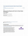 Research paper thumbnail of Efficacy and Crop Response with FirstAct in ACCase-Tolerant Grain Sorghum