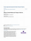 Research paper thumbnail of Efficacy of Impact Mixtures and Timings in Field Corn