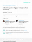 Research paper thumbnail of Report of the Task Force on Enhancingtechnology usein agricultureinsurance