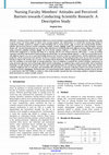 Research paper thumbnail of Nursing Faculty Members' Attitudes and Perceived Barriers towards Conducting Scientific Research: A Descriptive Study