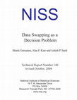 Research paper thumbnail of Data swapping as a decision problem