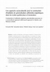 Research paper thumbnail of Une approche socioculturelle pour la construction d’habiletés de généralisation arithmético-algébriques dans les écoles québécoises et mexicaines