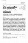 Research paper thumbnail of Experimental investigation of the hygrothermal creep strain of wood–plastic composite lumber made from thermally modified wood