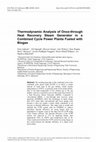 Research paper thumbnail of Thermodynamic Analysis of Once-through Heat Recovery Steam Generator in a Combined Cycle Power Plants Fueled with Biogas