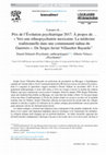 Research paper thumbnail of Prix de l’Évolution psychiatrique 2017. À propos de… « Vers une ethnopsychiatrie mexicaine. La médecine traditionnelle dans une communauté nahua du Guerrero ». De Sergio Javier Villaseñor Bayardo