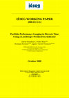 Research paper thumbnail of Portfolio Performance Gauging in Discrete Time Using a Luenberger Productivity Indicator