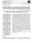 Research paper thumbnail of Statistical Model for Analyzing and Predicting Burundian Tax Revenues: Case Study of Burundi Revenue Authority