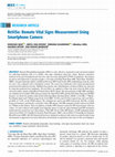 Research paper thumbnail of ReViSe: Remote Vital Signs Measurement Using Smartphone Camera