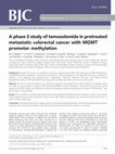 Research paper thumbnail of A phase 2 study of temozolomide in pretreated metastatic colorectal cancer with MGMT promoter methylation