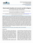 Research paper thumbnail of Stock market liquidity and economic growth in Nigeria