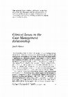 Research paper thumbnail of Clinical Zssues in the Case Management Relationsh &I